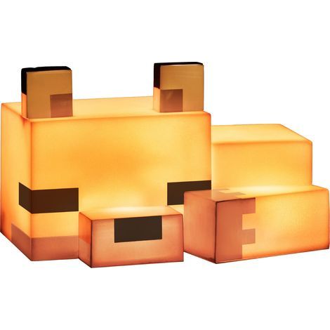 Lampe de Nuit Minecraft Fox - Lampe Mignonne, Cadeaux pour Garçons & Filles, Accessoires & Décor pour Chambre d'Enfants, Orange (1/5)