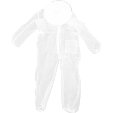 Costume apiculture – nylon maille – transparent – une pièce – taille L – anti-morsure (1/5)