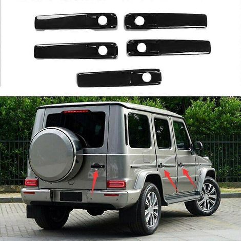 Garniture de protection de poignée de porte extérieure noire brillante pour Mercedes-Benz Classe G W461 W463 G55 G63 G500 2001-2021 (1/4)