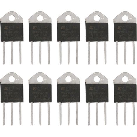 10X BTA41-600B 600V 40A Contrôleur au silicium Redresseur Triac standard (1/5)