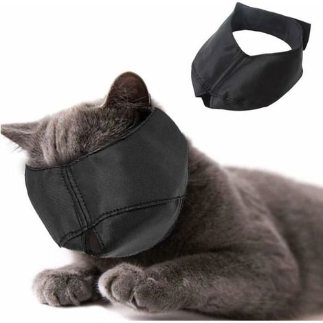 (L) Muselière de toilettage pour chat, muselière en nylon, outil de toilettage pour animaux de compagnie, protection (1/5)