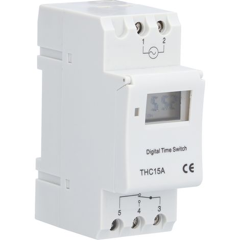 Interrupteur Minuterie ABS Résistant Écran LCD Pile Rechargeable Programmable Temporisateur pour Équipement Électrique (1/5)