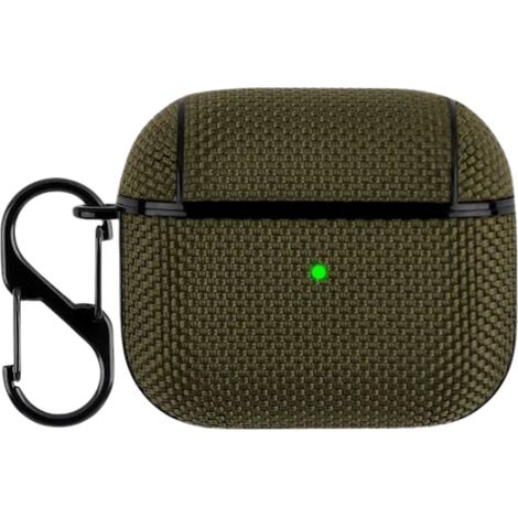 Coque Beline pour AirPods, coloris olive. (1/2)