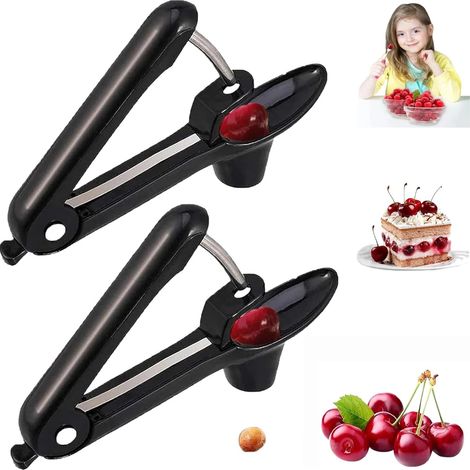 2 dénoyauteurs cerise et olive en acier inoxydable, outil manuel multifonction pour confiture. (1/5)