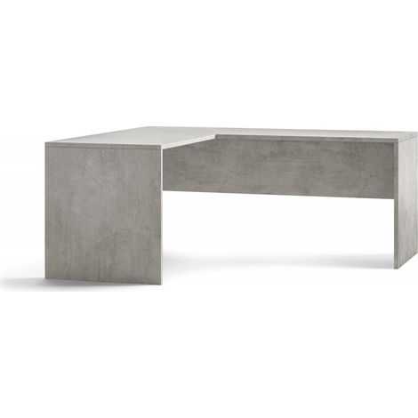 Scrivania Angolare Sinistra 160L x 150P x h76 – Finitura Cemento – Sarmog (1/4)