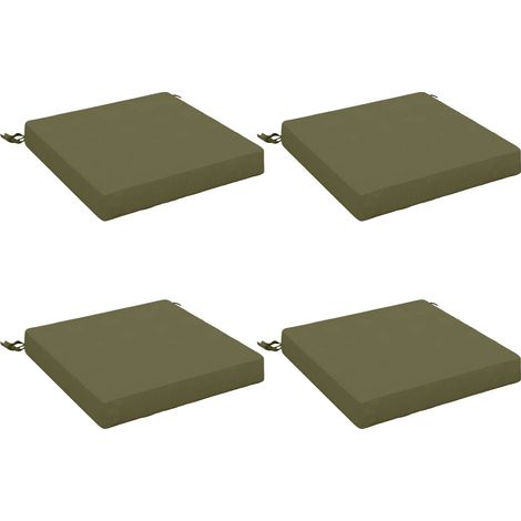 4-teilige Sitzkissen SOEST 4 stk. 100 % Polyester Olivgrün vidaXL (1/5)
