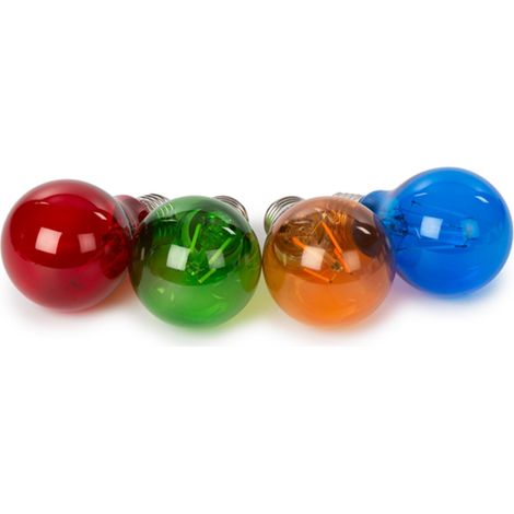 Jeu D'ampoules à Filament Led - A60 - Verre Coloré - 4 Pcs - Rouge - Vert - Bleu - Orange (1/5)