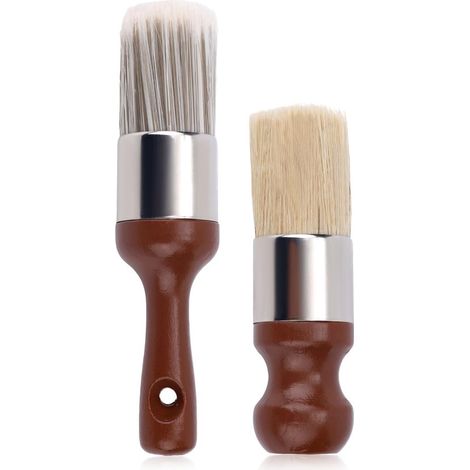 Paquete de dos cepillos para el hogar - Mangos ergonómicos - Cepillos de madera y cerdas para el cuidado del cuero y la madera. (1/5)