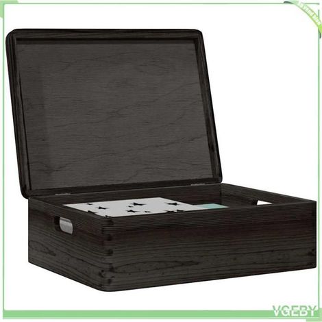 Boîte en bois - FAFEISY - 4017397 - Pin massif - Couvercle à charnières - Poignées latérales (1/5)