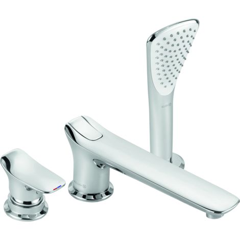 AMBA Mitigeur monocommande pour baignoire et douche avec remplissage à 3 trous DN 15 chromé (1/4)