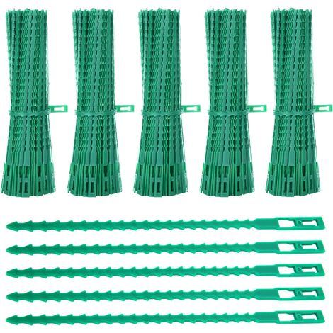 Lot de 500 Attaches de Plantes, 17CM Attaches de Jardin Réglable Liens de Serrage en Plastique pour Jardin Flexible, Attache Tomates de Câble de Jardin pour Aider à Soutenir Les Plantes