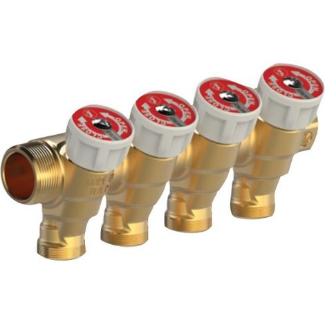 Collettore componibile 1" con quattro stacchi da 16 Giacomini R585CY044
