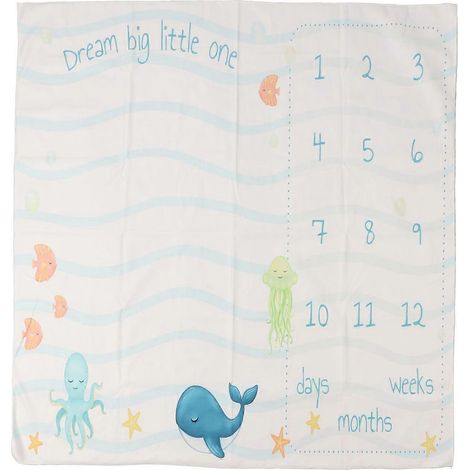 Couverture d'étape pour bébé, environ 100 cm de large, douce et légère, lavable en machine. Accessoire photo pour bébé. (1/4)