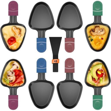 Lot De 8 Poêlon Raclette Triangle Anti-Adhésif Multicolore[CA33] (1/5)