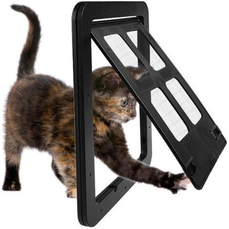 BUNTHAUS Chatière noire universelle pour chien et chat - Taille S - Magnétique, discrète et fonctionnelle (1/5)