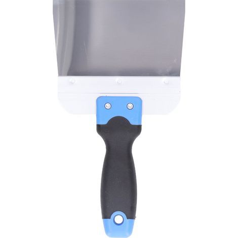 Couteau à mastic en acier inoxydable poli miroir, 150 mm (6 pouces), pour l'entretien automobile, le grattage et le retrait de ruban adhésif manche en caoutchouc souple et antidérapant (1/5)