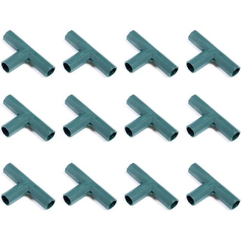 Lot de 12 connecteurs pour cadres de jardinage, connecteurs plats en plastique à 3 voies de 16 mm pour mobilier de serre (1/5)