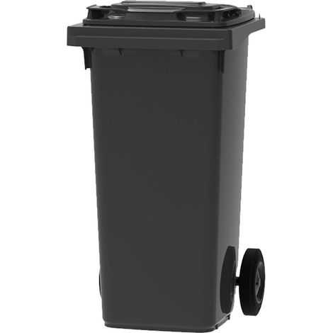 ESE France Bac Roulant - Conteneur Poubelle à déchets 2 roues - 120L - Robuste et Économique - 100% Recyclé - Gris - Fabriqué en France (1/5)