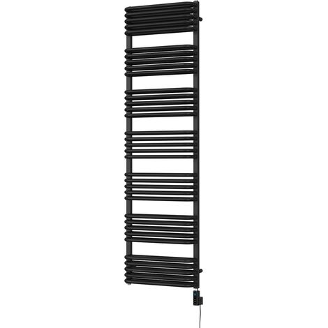 Crossmoor - Black Electric Towel Rail H1800mm x W500mm 1200w Thermostatic WIFI (1/2)