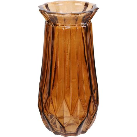 Vase décoratif Bala en verre brun futuriste (1/3)
