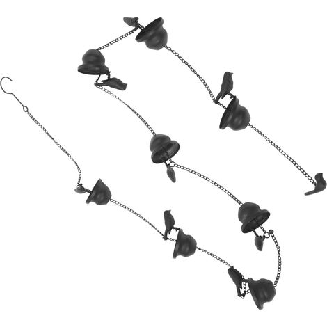 Chaîne de Pluie Décorative en Fer avec Ornement Oiseau Vintage pour Jardin Extérieur, Conduit de Gouttière Résistant aux Intempéries, Déviateur d'eau D'ornement pour Terrasse (1/5)