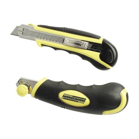 Brüder Mannesmann M60100 Cutter universel avec ajustement de lame automatique Softgrip 1 pc(s) W69374 (1/2)
