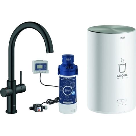GROHE Grifo y caldera GROHE Red Duo 300831 M-Size caño C velvet black, 30083KS1