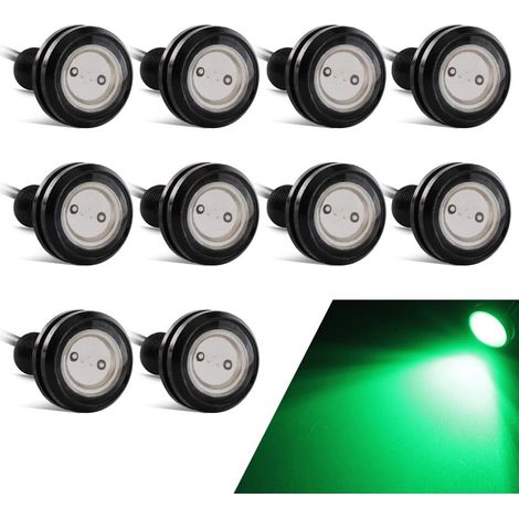 10pcs Feux Led Oeil D'aigle 23mm,9w,Eclairage Intense,Véhicule 12v,Moto Voiture Remorque