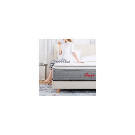 Matelas 140x190 cm INRE, Mousse à Mémoire de Forme, Epaisseur 20cm, Confort Ferme, Confort Optimal, 7 Zones Ergonomique
