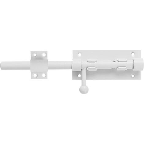 10 Pouces Verrou Porte Interieure Loquet Porte, Blanc Verrou Porte Exterieur Targette de Porte Exterieur, Acier Inoxydable Verrou Porte Coulissante, pour Portes IntéRieures Salle de Bain (1/4)