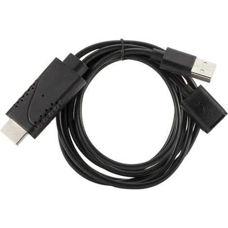 Adaptateur 3-en-1 pour téléviseur HD 1080p USB femelle vers HDMI mâle et adaptateur de charge, compatible avec les appareils iOS et Android. (1/4)