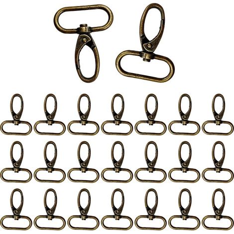 32mm Sac Crochet Bronze Boucle Trigger mousquetons pour Sangles, Sac à Dos, Attaches Sangle, Colliers pour Animaux et Accessoires Sac, Durable, léger, 25pcs (1/5)