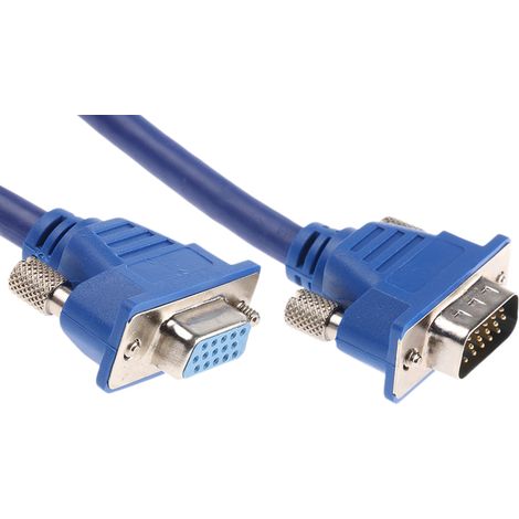 Câble VGA VGA vers VGA Mâle VGA Femelle VGA 15m Bleu ( Prix pour 1 )