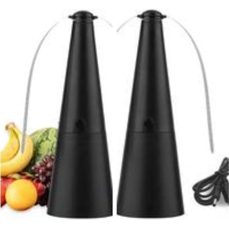 2PCS Ventilateur De Table Anti Mouche, Chasse Mouche De Table Rechargeable, Repousse Mouches avec Lames Réfléchissantes, Ventilateurs Chasse Mouche pour Pique-Nique Et Barbecue (1/5)