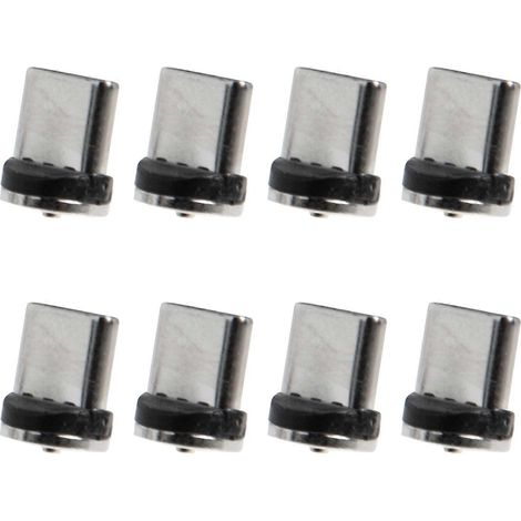 adaptateurs magnétiques USB-C portables en PVC avec têtes de charge magnétiques rotatives (1/5)