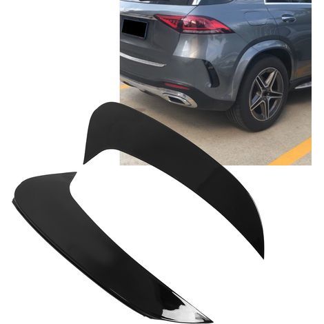 2 pièces Aileron d'Évent de Pare-chocs Arrière Gauche Droite Noir Brillant pour Mercedes-Benz Classe GLE W167 2019+ (1/5)
