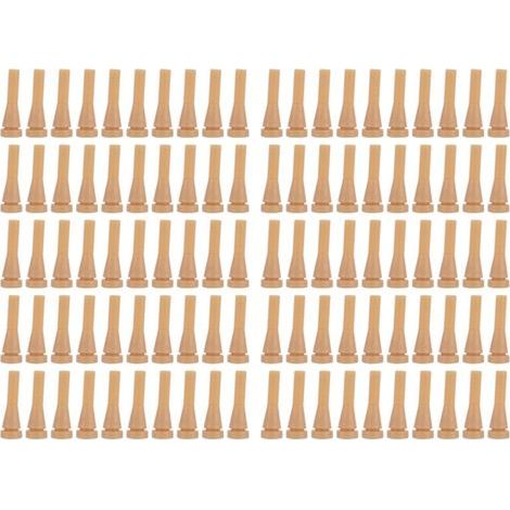 Lot de 100 bâtons d'épilation en caoutchouc pour plumeuse de volaille, remplacement pour canards, poulets, oies, rose jaunâtre (1/5)