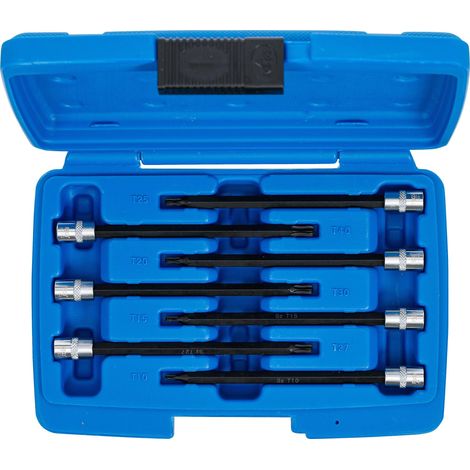 Assortimento chiavi a bussola  6,3 mm (1/4")  profilo a T (per Torx) con testa sferica T10 - T40  7 pz. (1/4)