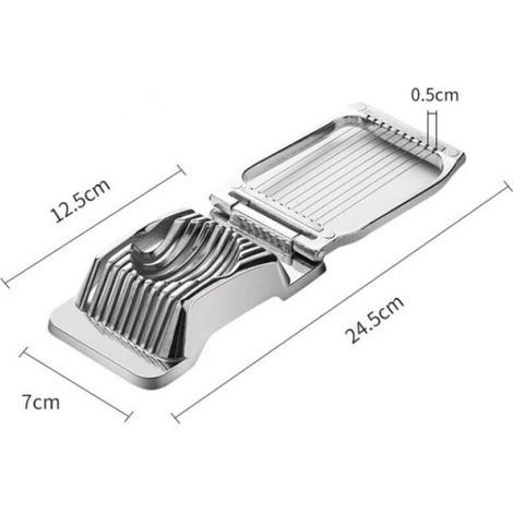 Coupe Oeufs Professionnel aluminium robuste, coupe oeuf durs Passe Au Lave-Vaisselle, Fils de Coupe-œufs tension individuelle et stable pour œufs, kiwis, fraises, aliments mous (1/3)