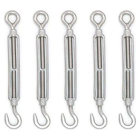M8 tendeur crochet et il en acier inoxydable 304 - Lot de 5 (1/4)