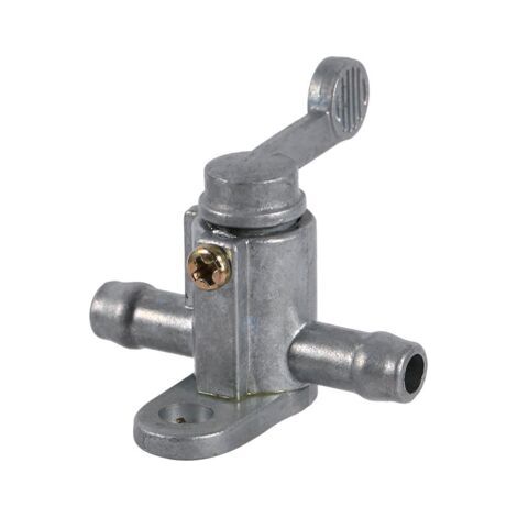 Interrupteur de Carburant en Ligne, Robinet de Carburant 8mm 5/16, Aluminium, Normalement Ouvert, 1 Voie, Montage en Ligne, Lever, Argenté, Manuel (1/5)