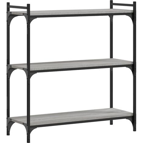 Maison Exclusive - Bücherregal 3 Böden Grau Sonoma 80x30x86 cm Ho