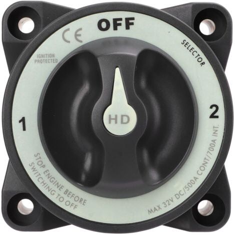Yosoo Interrupteur de Batterie 500 A à 3 Positions, Interrupteur Principal de Coupure de Courant, Protection D'allumage étanche IP66, Idéal pour la Marine, Les Camping-Cars avec (1/5)