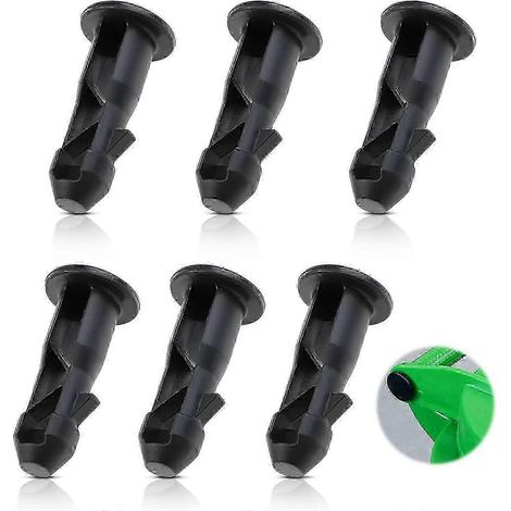 Trio de paires de goupilles de charnière pour couvercle de poubelle à roulettes, 67 mm x 31 mm, en plastique noir, compatibles avec les poubelles ménagères de 240 L. (1/5)