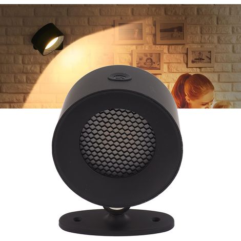 Lampe murale LED, alimentée par batterie rechargeable, 3 températures de couleur + RGB, boule magnétique rotative à 360°, commande tactile et à distance, lampe murale sans fil pour la lecture au cheve (1/5)