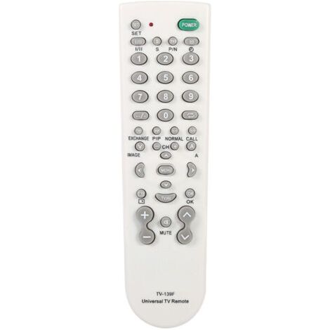 Télécommande TV intelligente universelle, 1 pièce, contrleur de remplacement TV-139F blanc (1/4)