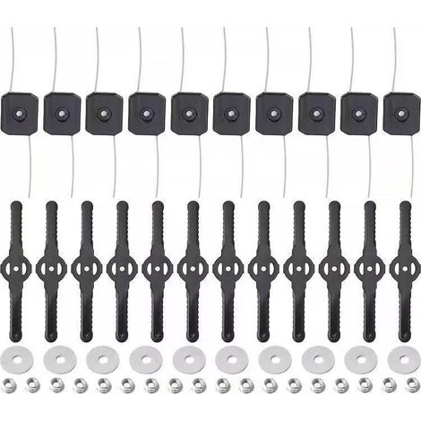 50-teiliges Set: Einzelfaden-Schneidköpfe, Kunststoffklingen, Muttern und Unterlegscheiben für Lithium-Freischneider (1/5)
