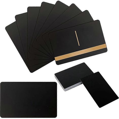 Cartes de visite métalliques polyvalentes à graver au laser. Noir. (1/5)
