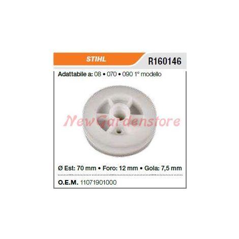 Puleggia avviamento STIHL motosega 08 070 090 1° MODELLO R160146
