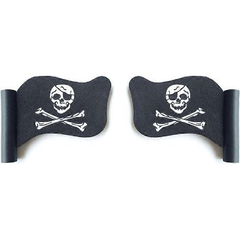 Antenne de voiture boule noire drapeau pirate, décoration extérieure pour voiture (1/4)